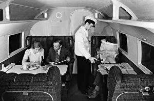 Compartment: Smoking compartment aboard the Condor of the Lufthansa
