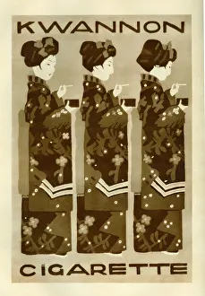 Geisha: Three smoking geishas