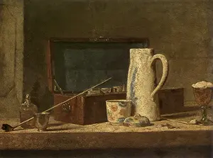Chardin: Smoking Kit with a Drinking Pot, by Chardin