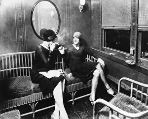 Compartment: Smoking in the railway, 1927