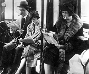 Tramway: Smoking women, 1925