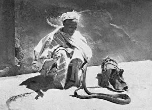 Bazar: Snake Charmer in the Souks, Marrakesh, Morocco