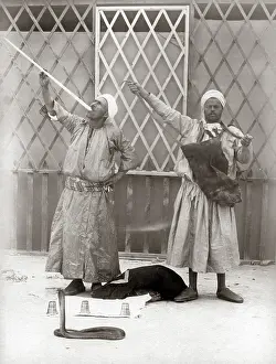 Charmers: Snake charmers, Egypt, circa 1890