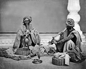 Charmer: Two snake charmers, India