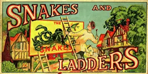 Ladders: Snakes and Ladders box lid