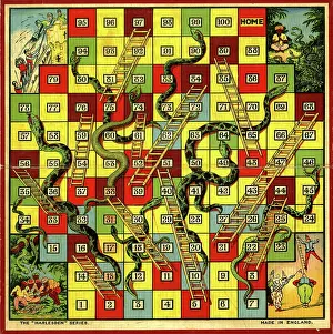 Ladders: Snakes and Ladders game board
