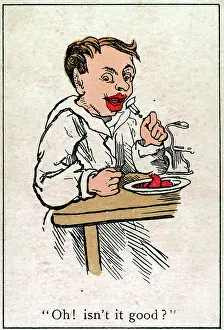 Snap: Snap Playing Card - Boy enjoying a meal