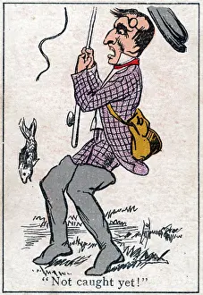 Angling: Snap Playing Card - man losing a fish