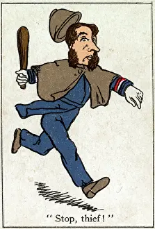 Truncheon: Snap Playing Card - Policeman running
