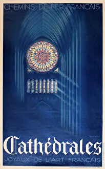 Sncf: SNCF poster, French cathedrals