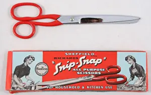 Snip: snip snap, all purpose scissors, packaging history