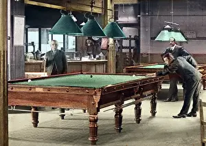 Billiard: Snooker Hall, early 1900s