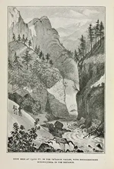 Himalayas: Snow beds in the Th'lonok Valley, Himalayas