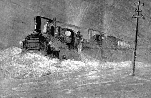 Disruption: Snow blizzard blocking the North Eastern train