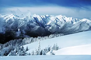 Traverse: Snow Covered Peaks - Bailey Ridge from Hurricane Ridge