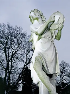 Wrest: Snow covered statue at Wrest Park