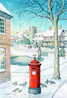 Postbox: Snow covered village