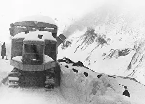 Blower: Snow removal on Grossglockner High Alpine Road