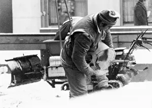 Ploughs: Snow removal with a small snow plow 1965