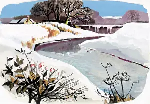 Shannon: Snow Scene with Frozen River
