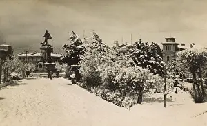 Magellan: Snow scene, Punta Arenas, Magallanes, Chile, South America