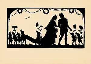 Schirmer: Snow White and the Seven Dwarfs in silhouette