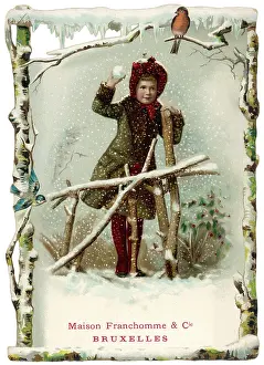 Snowballing: Snowball Throw - circa 1880