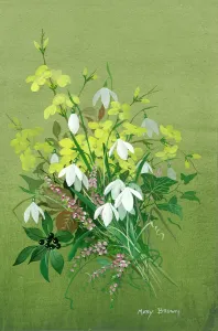 Jessamine: Snowdrops, jessamine, heather, ivy