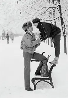 Snowfall: Snowfall in Moscow photo art work, 1988