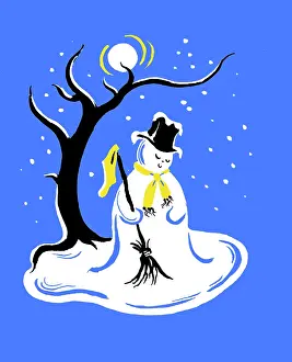 Snowmen: Snowman with stocking