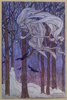 Florence Susan Harrison Collection: A snowman at twilight