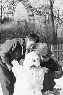 Prater: Snowman in Vienna Prater