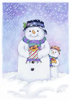 Endersby: Two snowmen with presents
