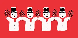 Snowmen: Snowmen ? four snowmen in a row