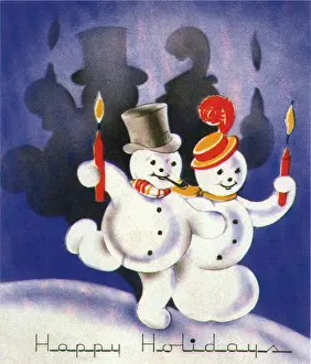 Snowmen: Snowpeople with Candles