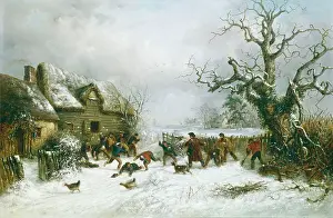 Smythe: Snowscene with children snowballing