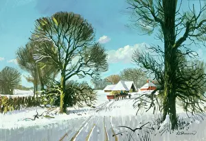 Shannon: Snowscene with Horse and Cart