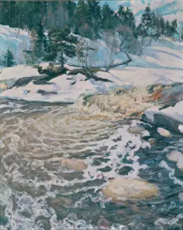 Tumbling: snowscene with tumbling river