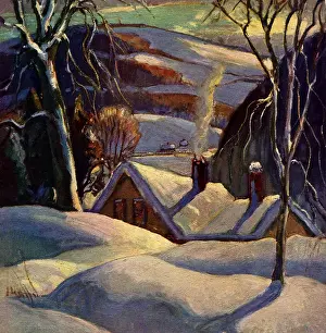 Accumulation: Snowy Country Scene