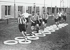 Dribbling: Soccer player practicing dribbling