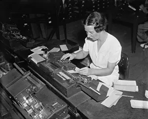 Computation: Social Security Administration clerk punching ?