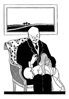 Sock darning by men, WW1