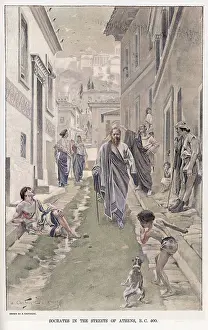 Socrates in an Athens street