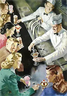 Hampson: Soda Fountain Scene