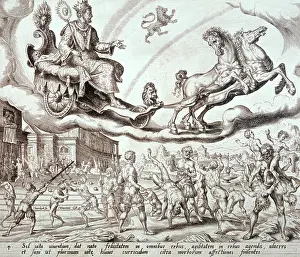 Combats: Sol, carryied on cart by two horses