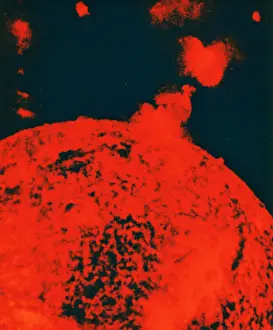 Addition: Solar eruption - in addition to giving off light