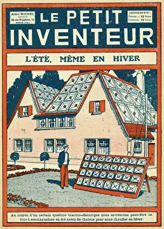 Environmentally: Solar panels on a house, 1920s