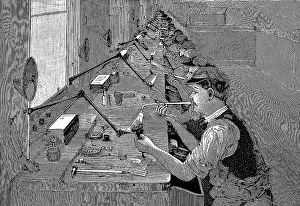 Unnamed: Soldering bicycle parts in an American factory