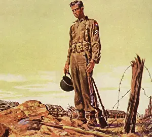 Sympathy: Soldier at a Comrade's Grave