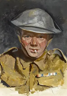 Liss Fine Art: Soldier with First World War decorations